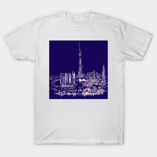 Dubai at night!! T-Shirt by Revart